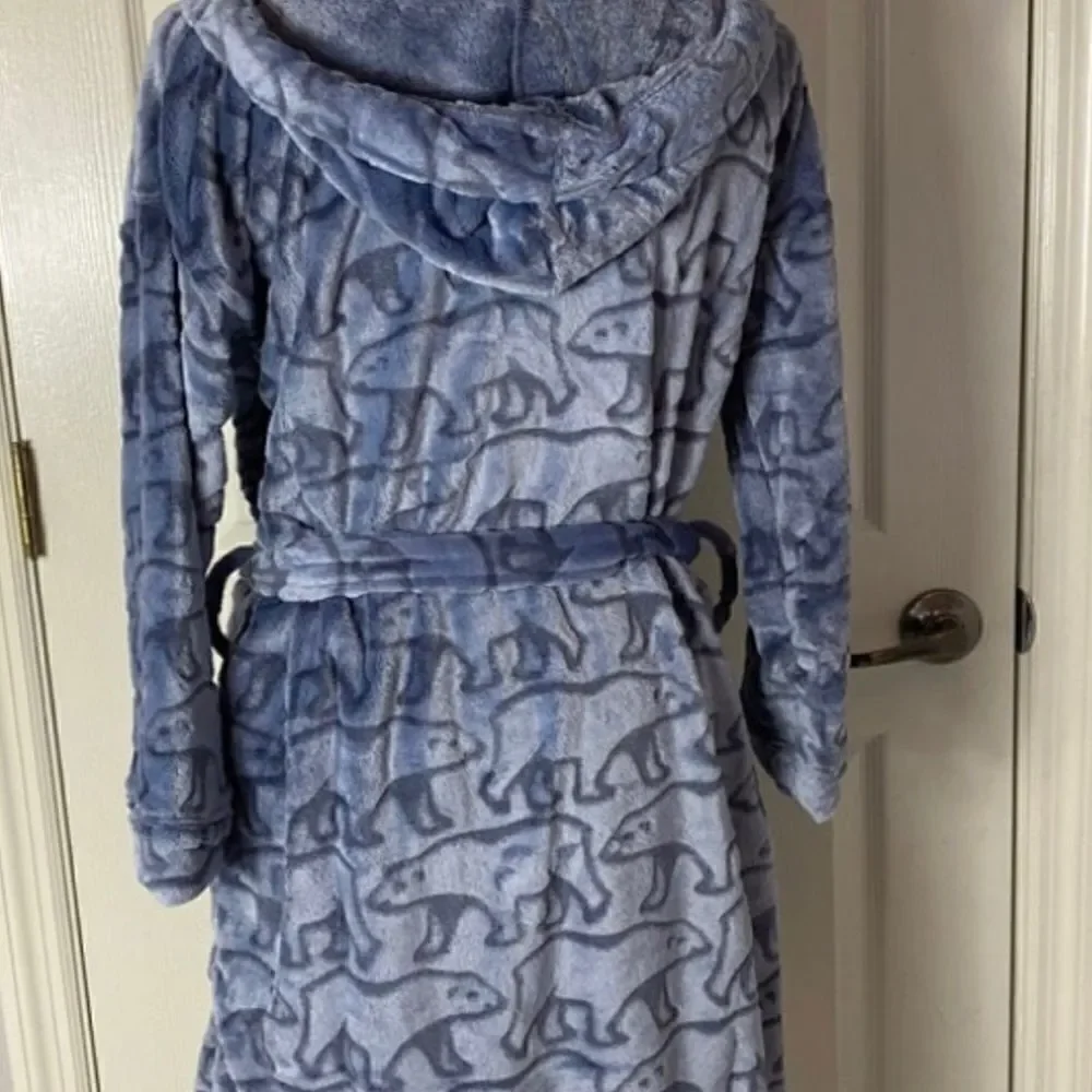Vera Bradley Fleece Robe - Berry Merry Cool Blue